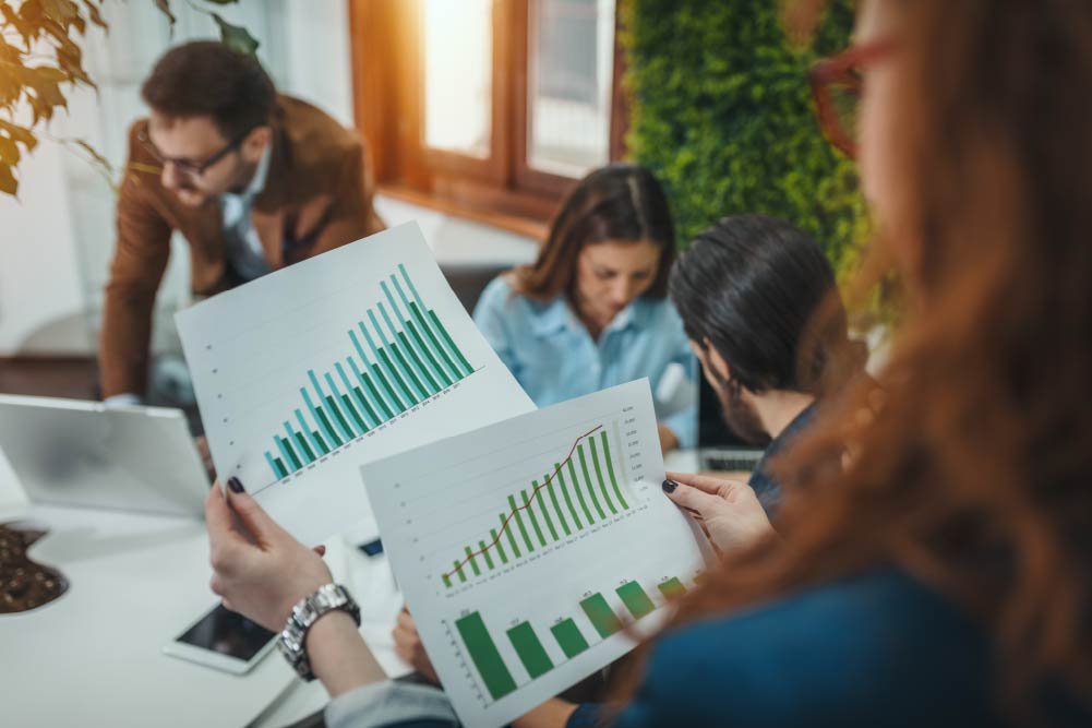 graphiques sur une feuille