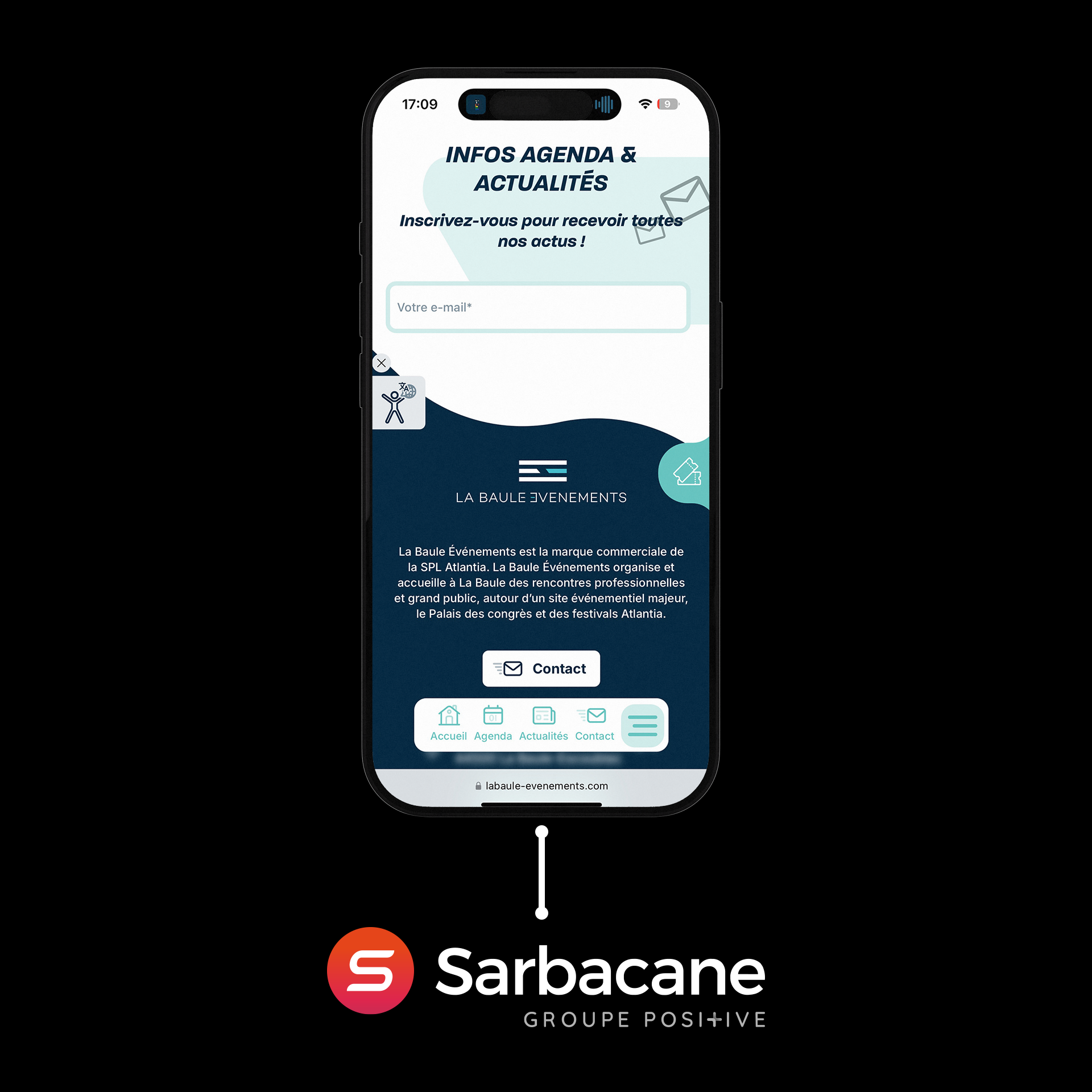 API entre le site La Baule Événements et le CRM Sarbacane