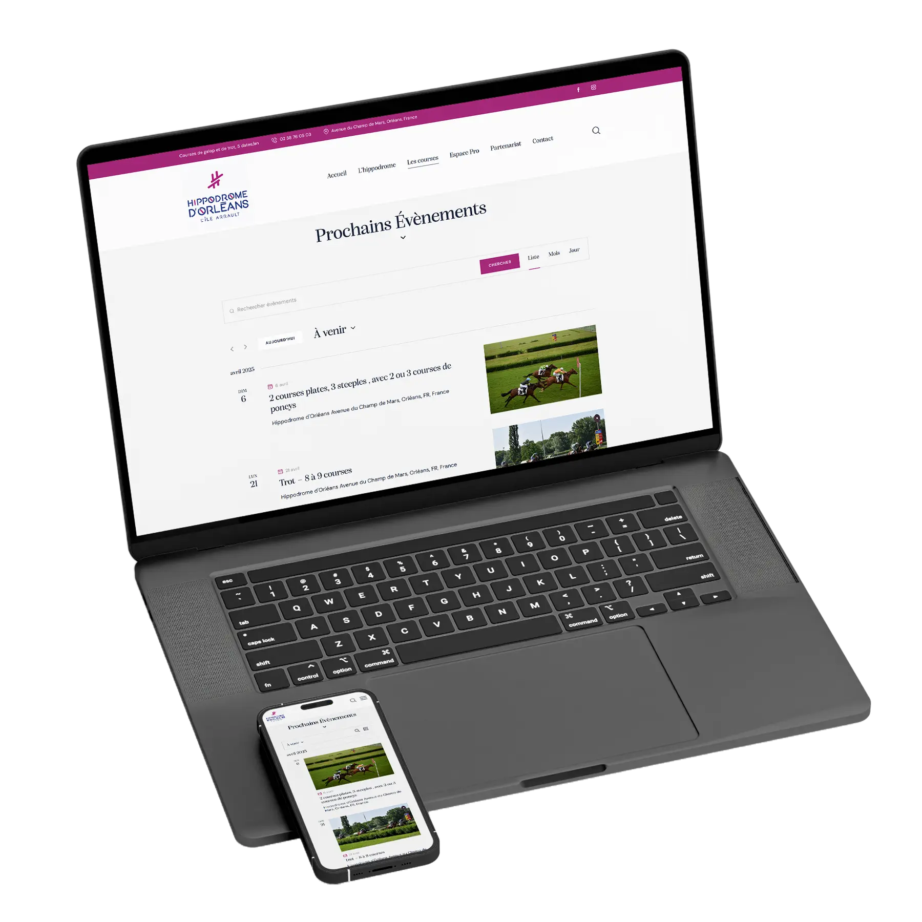 Calendrier des événements de l'hippodrome d'Orléans