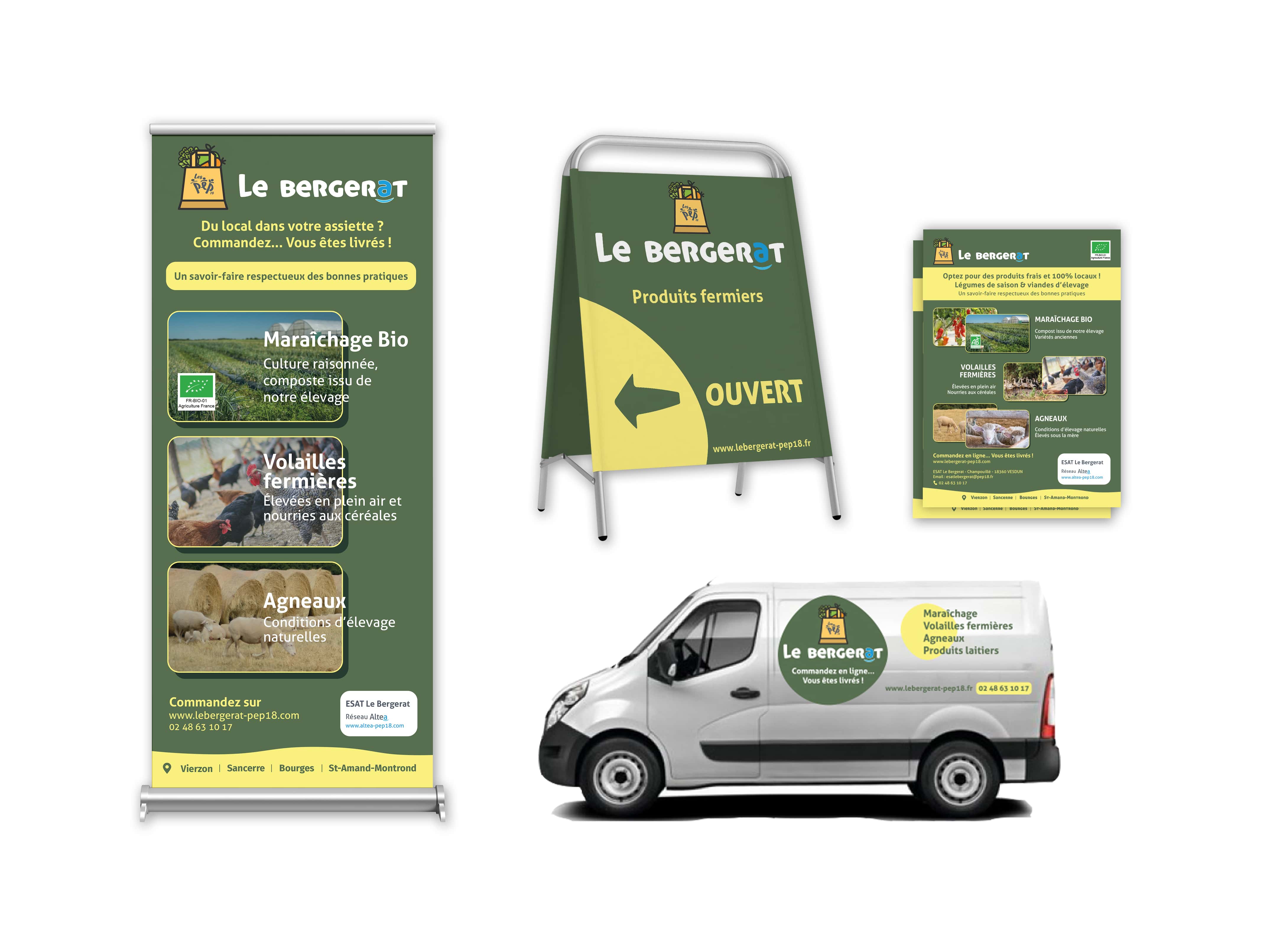 Supports de communication produits bios et locaux