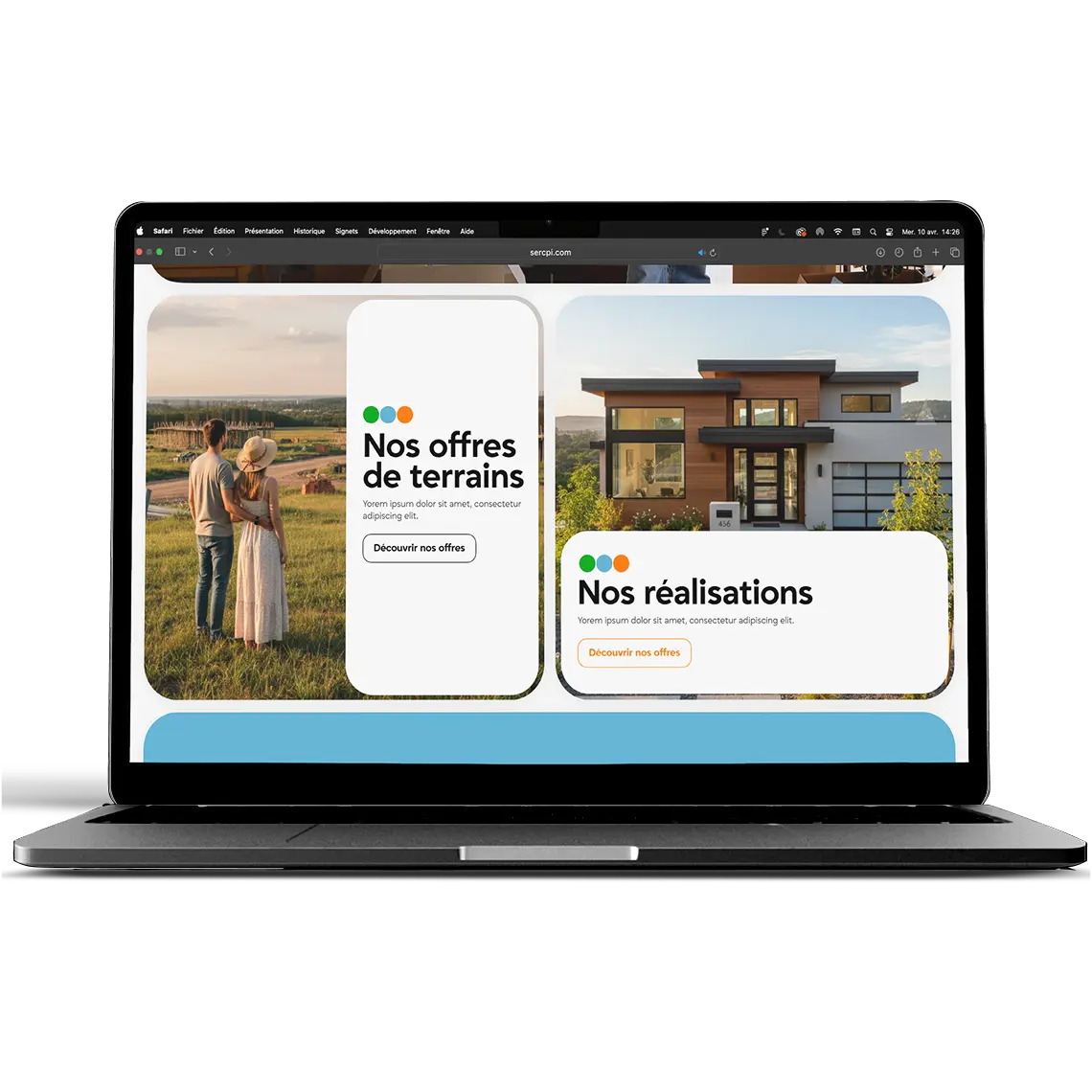 Bento Design pour le site SERCPI