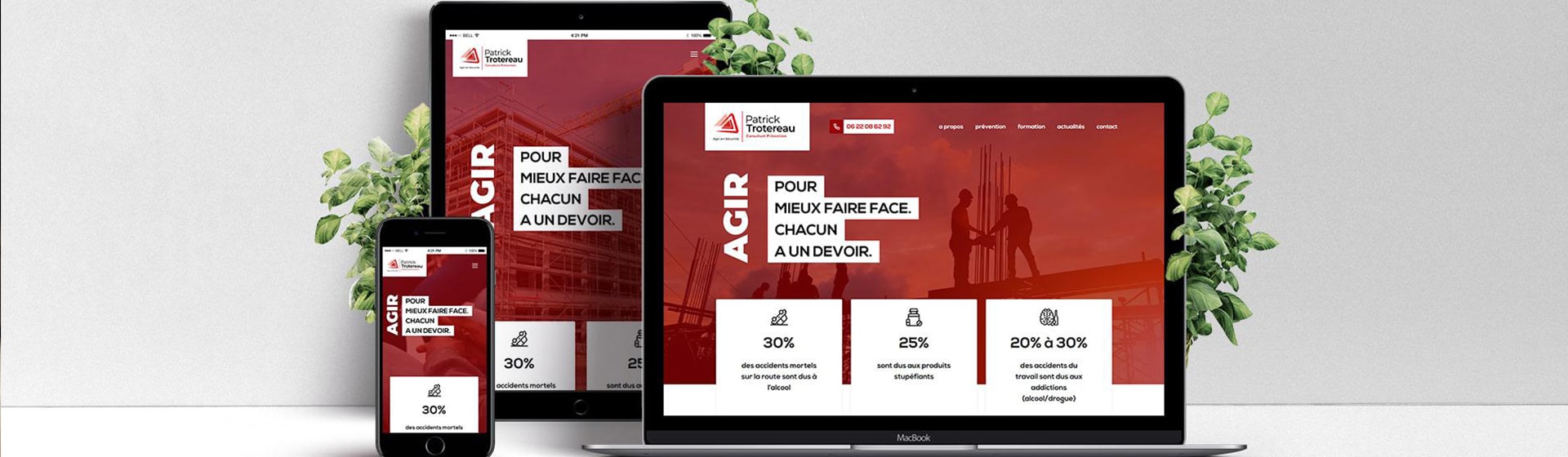 Création site web prévention des risques Patrick Trotereau